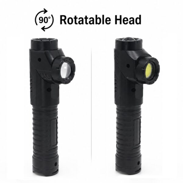 WK1046 rechargeable spot and flood flashlight - 90-degree rotating head