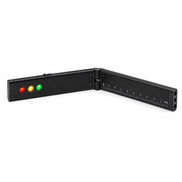 WK1048 foldable magnetic COB work light with integrated utility tools - extended signal-light and ruler view