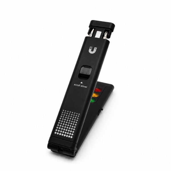 WK1048 foldable magnetic COB work light with integrated utility tools - rear magnet clip and tool storage