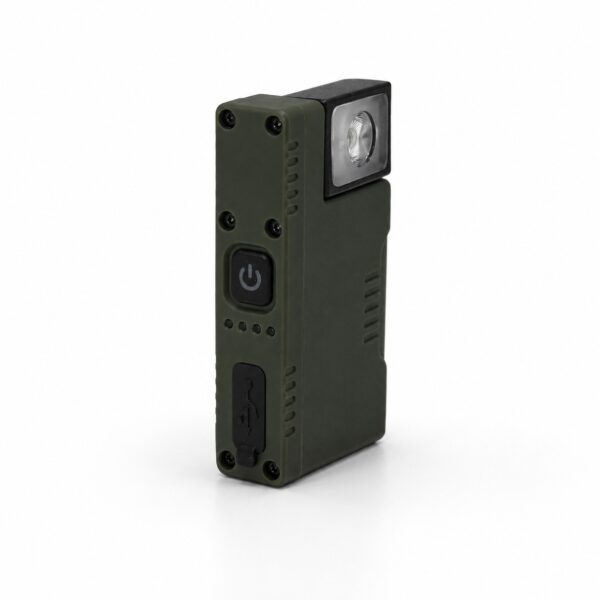 WK1049 flat EDC flashlight and pocket inspection light - controls and battery indicator