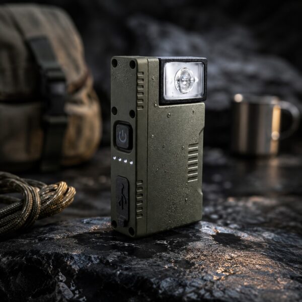 WK1049 flat EDC flashlight and pocket inspection light - outdoor wet-surface lifestyle