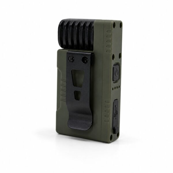 WK1049 flat EDC flashlight and pocket inspection light - rear clip detail