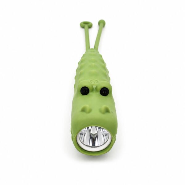 WK1050A rechargeable crocodile-shaped torch for children showing crocodile torch front