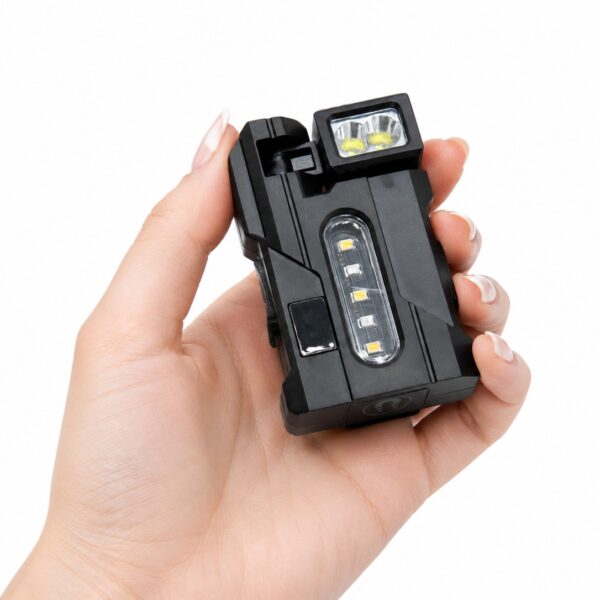 WK1052 rechargeable magnetic inspection light with an adjustable dual LED head - handheld scale view