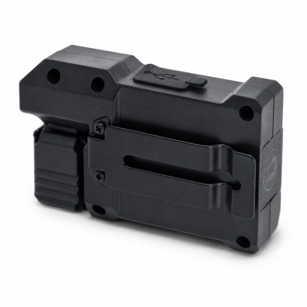 WK1052 rechargeable magnetic inspection light with an adjustable dual LED head - rear clip detail