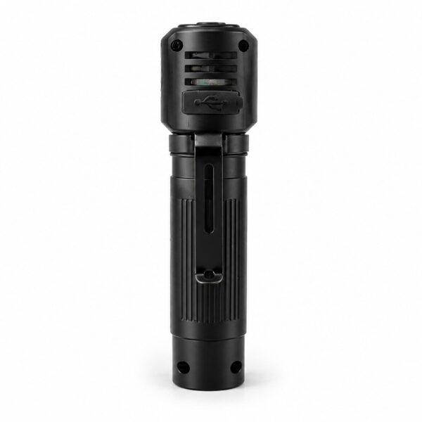 WK1054 rechargeable flashlight work light with magnetic base and clip - rear pocket clip