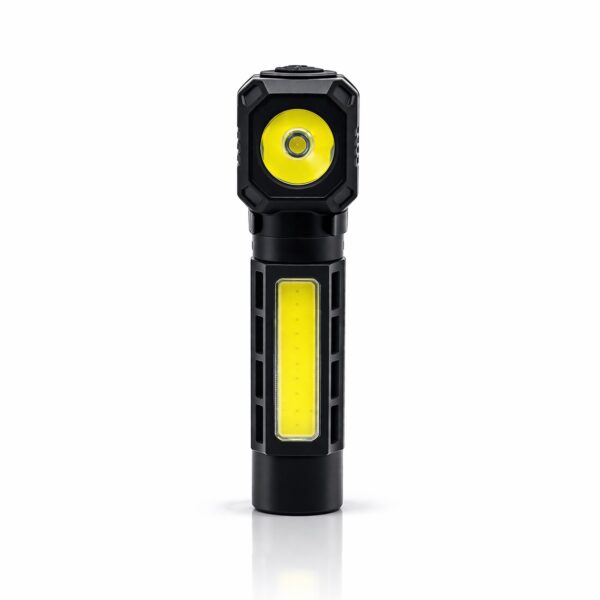WK1054 rechargeable flashlight work light with magnetic base and clip showing rechargeable inspection flashlight