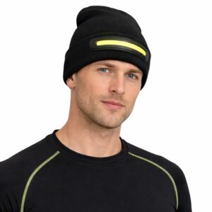 WK3036 rechargeable COB light beanie for hands-free illumination - beanie worn on model