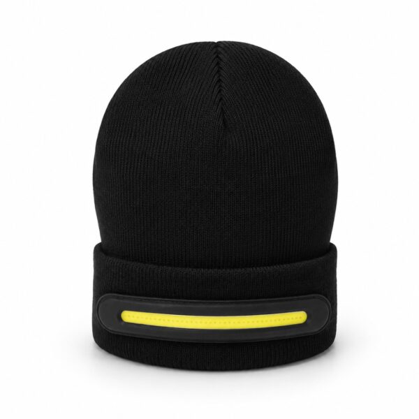 WK3036 rechargeable COB light beanie for hands-free illumination showing wide-beam light beanie