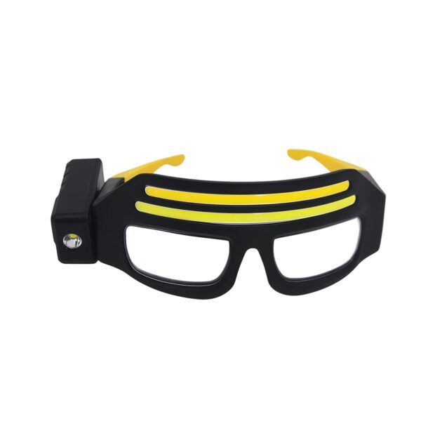 WK3051A glasses-style motion sensor headlamp with white and warm COB lighting - front glasses-style light with side led