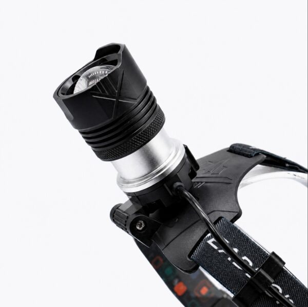 WK3055 high-output zoomable headlamp with a rear warning light and power-bank function - extended zoom head
