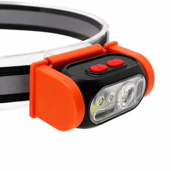WK3056 compact LED and COB motion sensor headlamp with a fully adjustable lamp head - alternate product angle