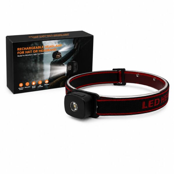 WK3058 two-in-one rechargeable beanie headlamp with white and red light - headband conversion
