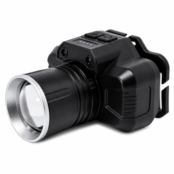 WK3060 aluminum zoomable motion sensor headlamp with a digital battery display - front lamp module