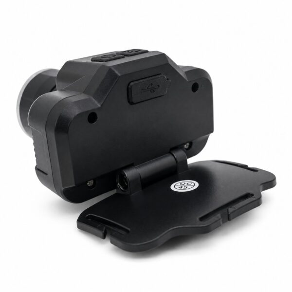 WK3060 aluminum zoomable motion sensor headlamp with a digital battery display - rear tilt bracket