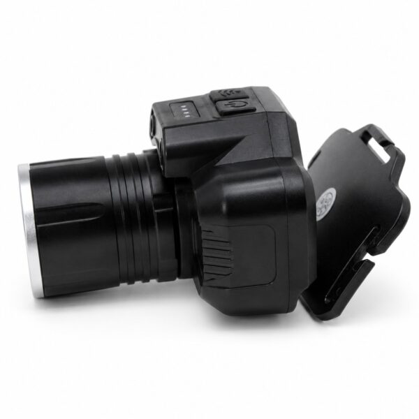 WK3060 aluminum zoomable motion sensor headlamp with a digital battery display - zoomable headlamp side profile