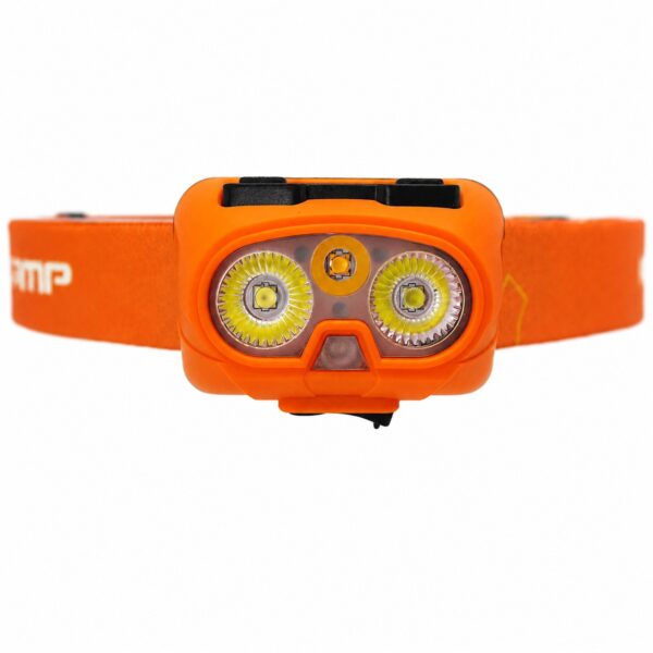 WK3062 multi-color motion sensor headlamp with white, warm-white and red light showing multicolor sensor headlamp