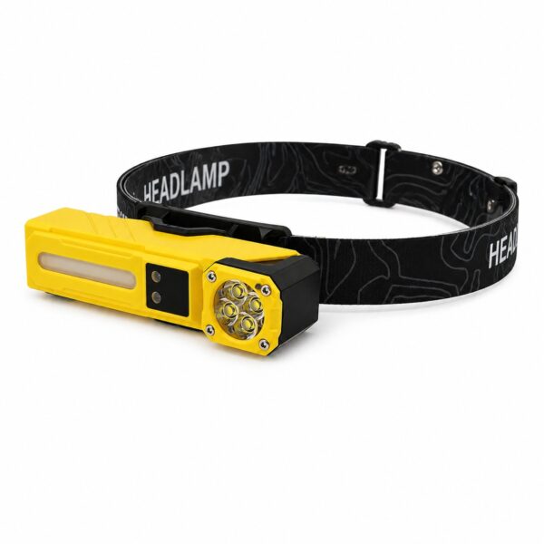 WK3065 four-in-one motion sensor work light with headband and bicycle mounts - headband-mounted application