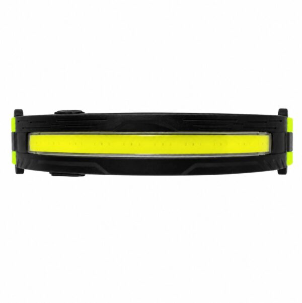 WK3066 lightweight COB headlamp with a reflective headband and red light - cob strip front view