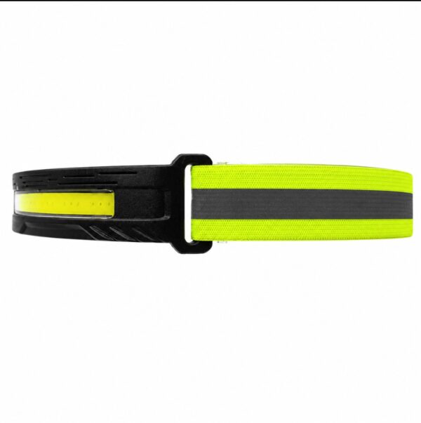 WK3066 lightweight COB headlamp with a reflective headband and red light - reflective strap detail