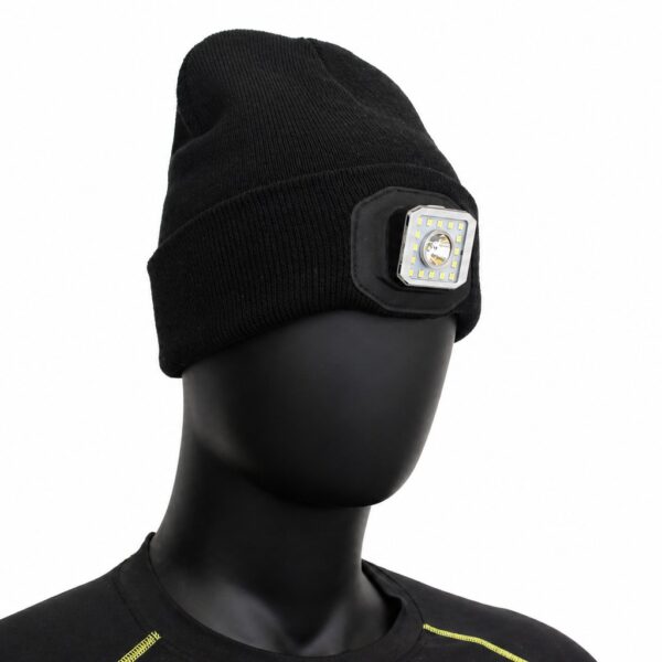 WK3067 two-in-one LED light beanie with a detachable headlamp module - beanie worn on mannequin