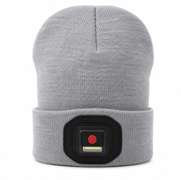 WK3068 angled-beam rechargeable LED beanie for night walking showing angled-beam led beanie