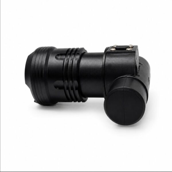WK3074 two-in-one zoomable headlamp and bicycle light with dual mounting hardware - lamp module side view